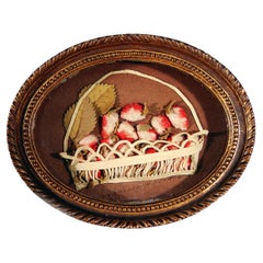 Applique américaine représentant un panier de fraises