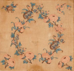 American appliqué quilt square by Rachel G Gilpin, 1845