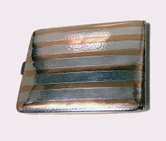 American Art Deco 14-Karat and Sterling Silver Cigarette Case, circa 1930
