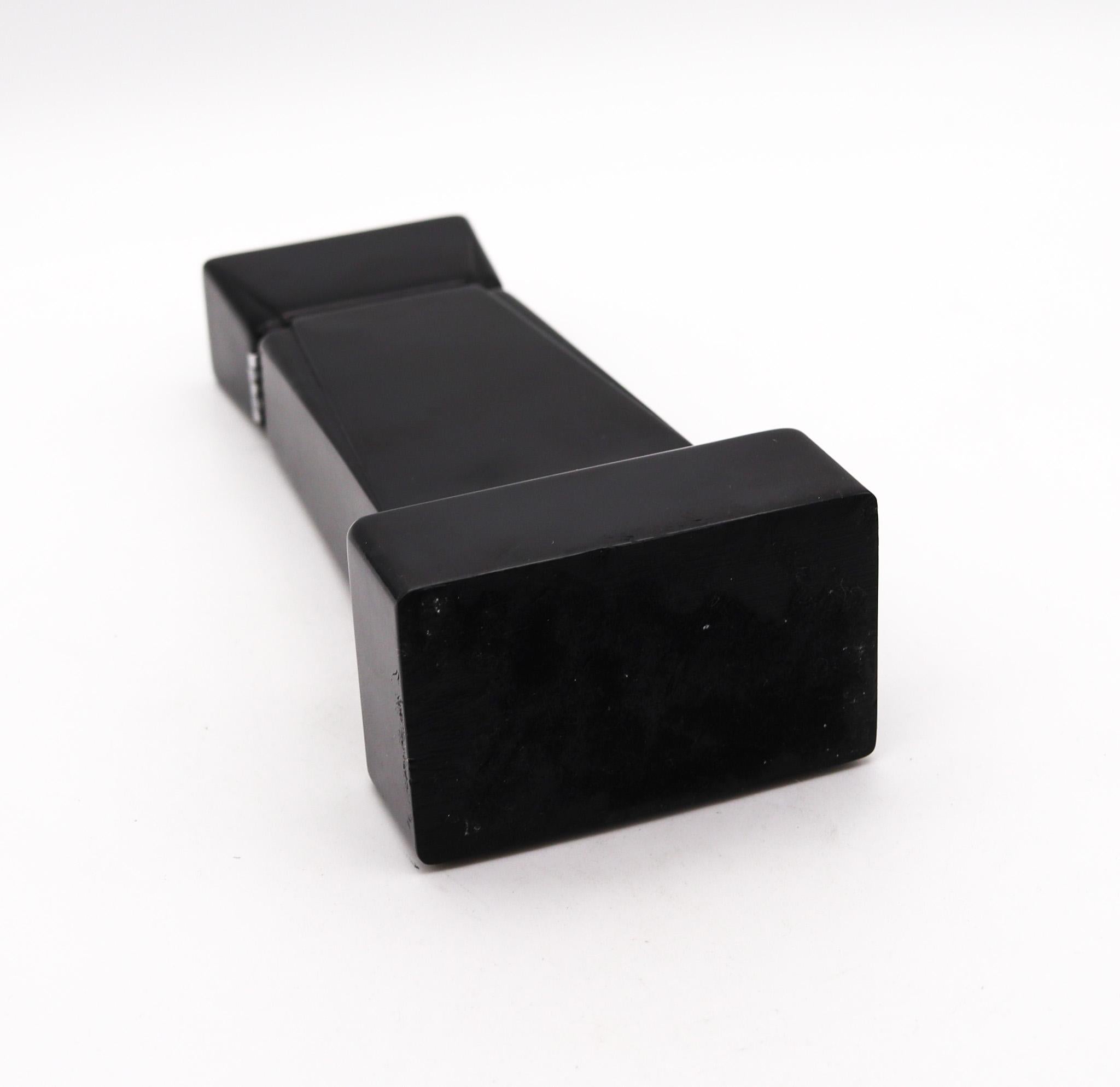American Art Deco 1930 Geometric Skyscraper Desk Lighter In Catalin Bakelite For Sale 1