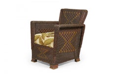American Art Deco 3-Piece Wicker Salon Set