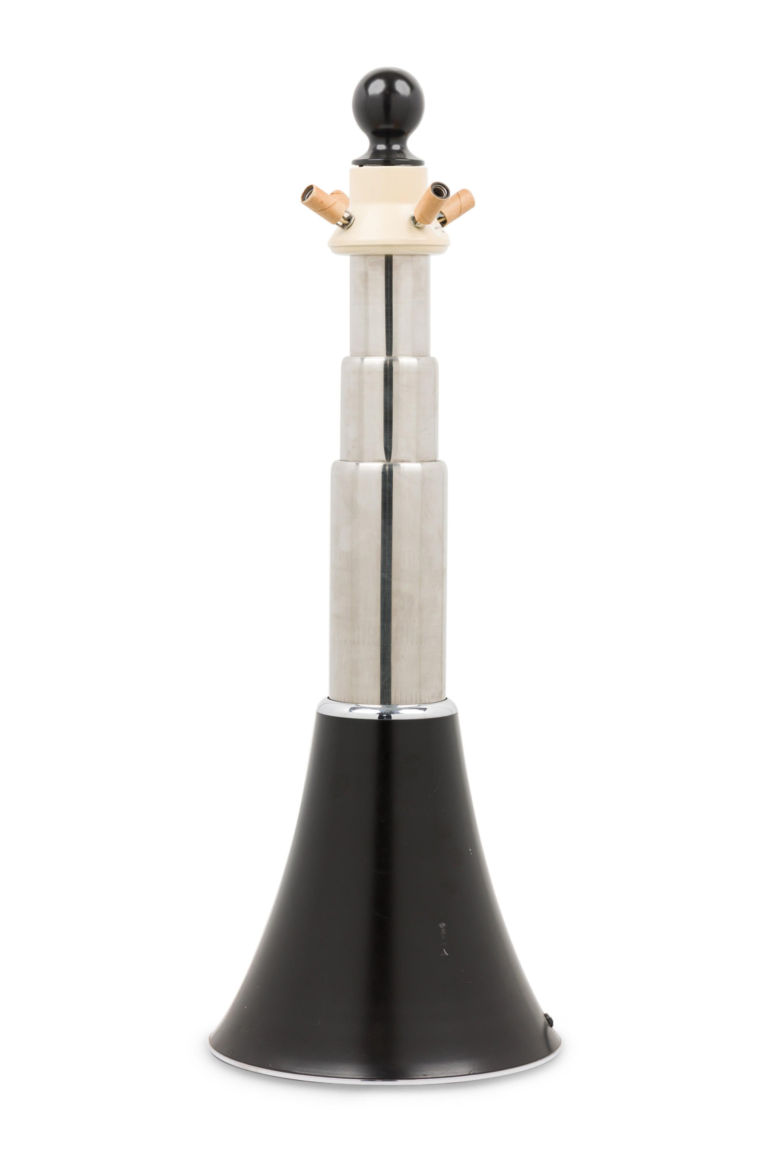 Lampe de table cylindrique à 4 lumières Art Déco américain en vente 2