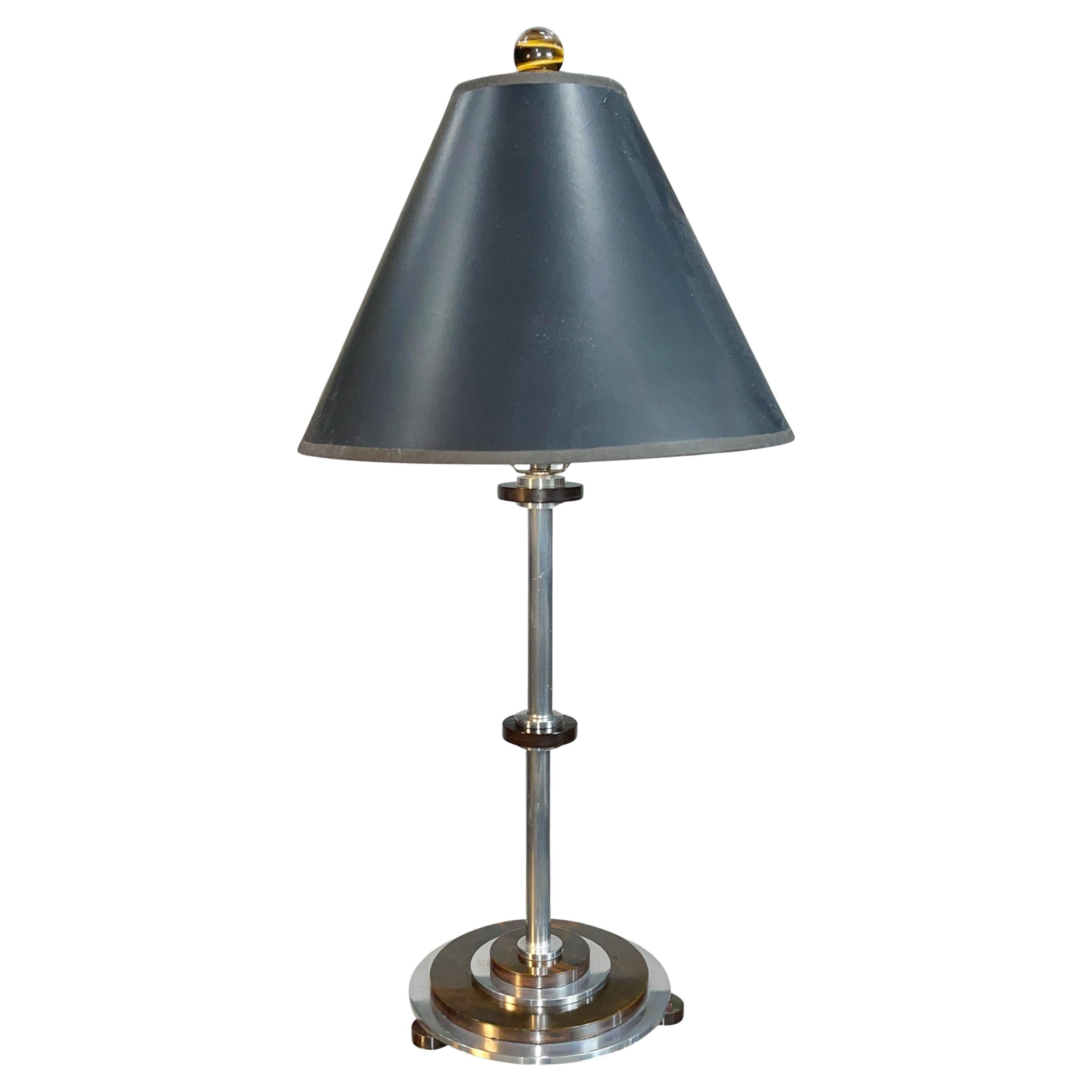 Amerikanische Art-Déco-Tischlampe aus Aluminium und Bakelit, Art déco