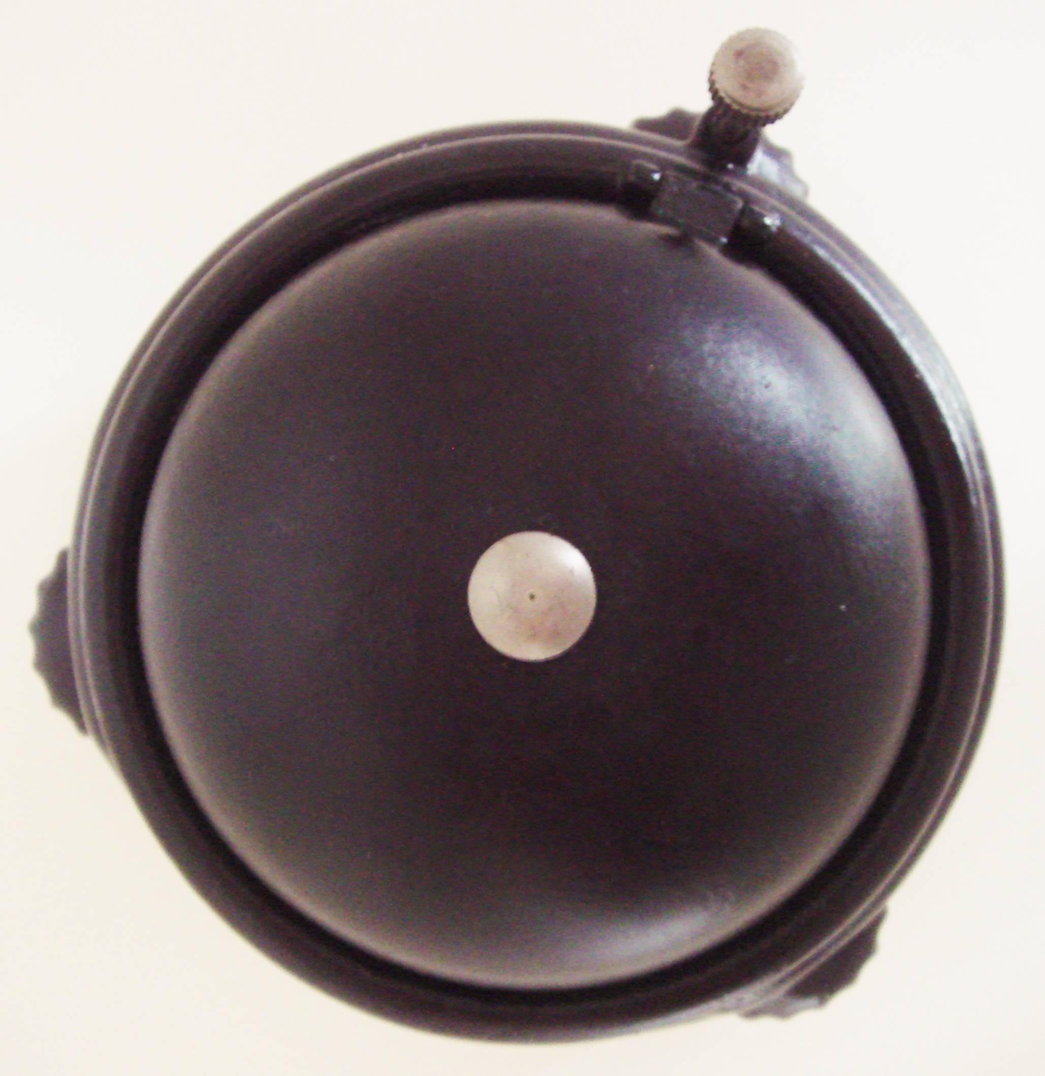 Metal American Art Deco Black Kal-Klock Mechanical Combination Alarm Clock/Calendar