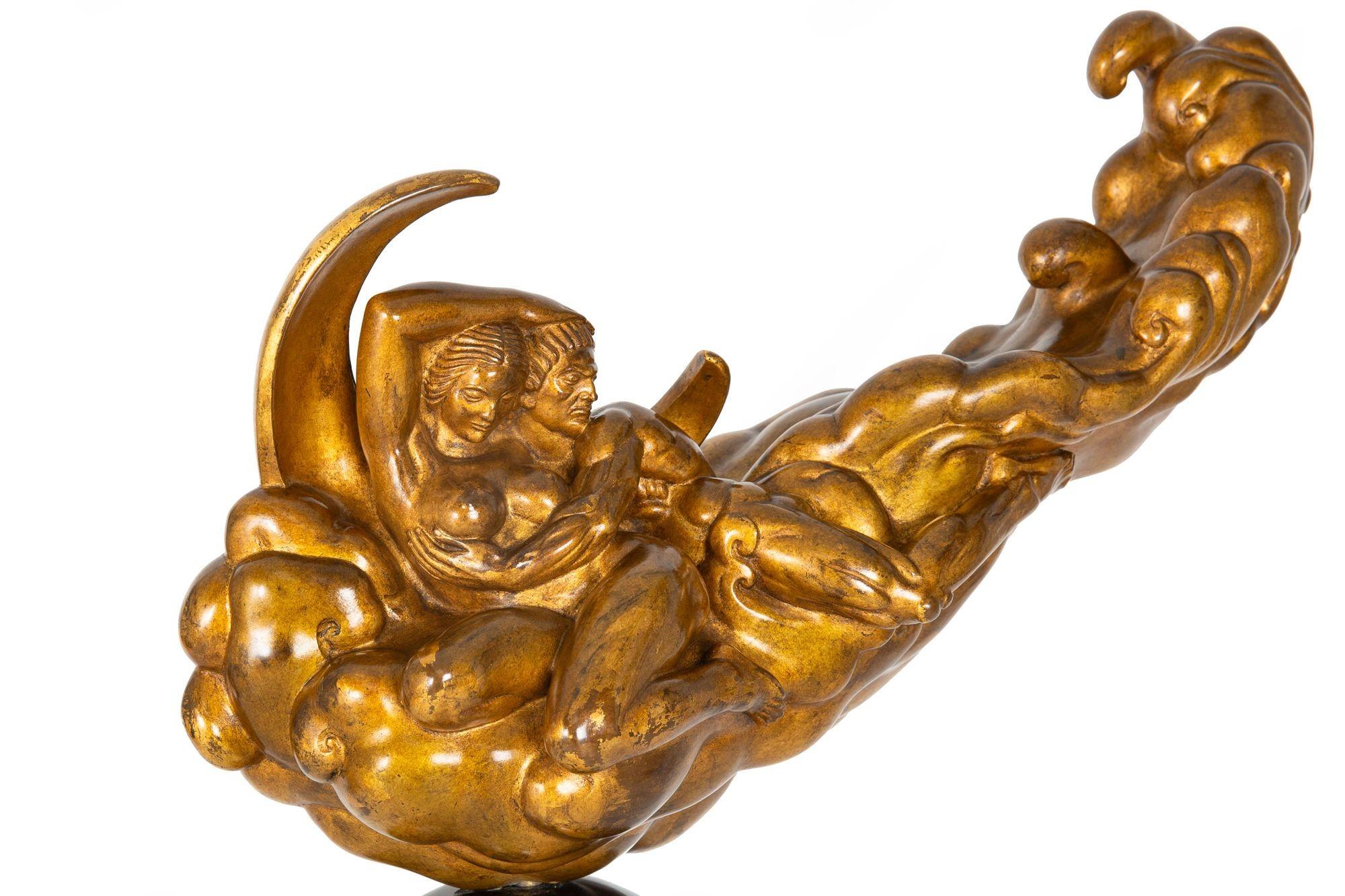 American Art Deco Bronze Sculpture “Honeymoon” Anthony de Francisci 1