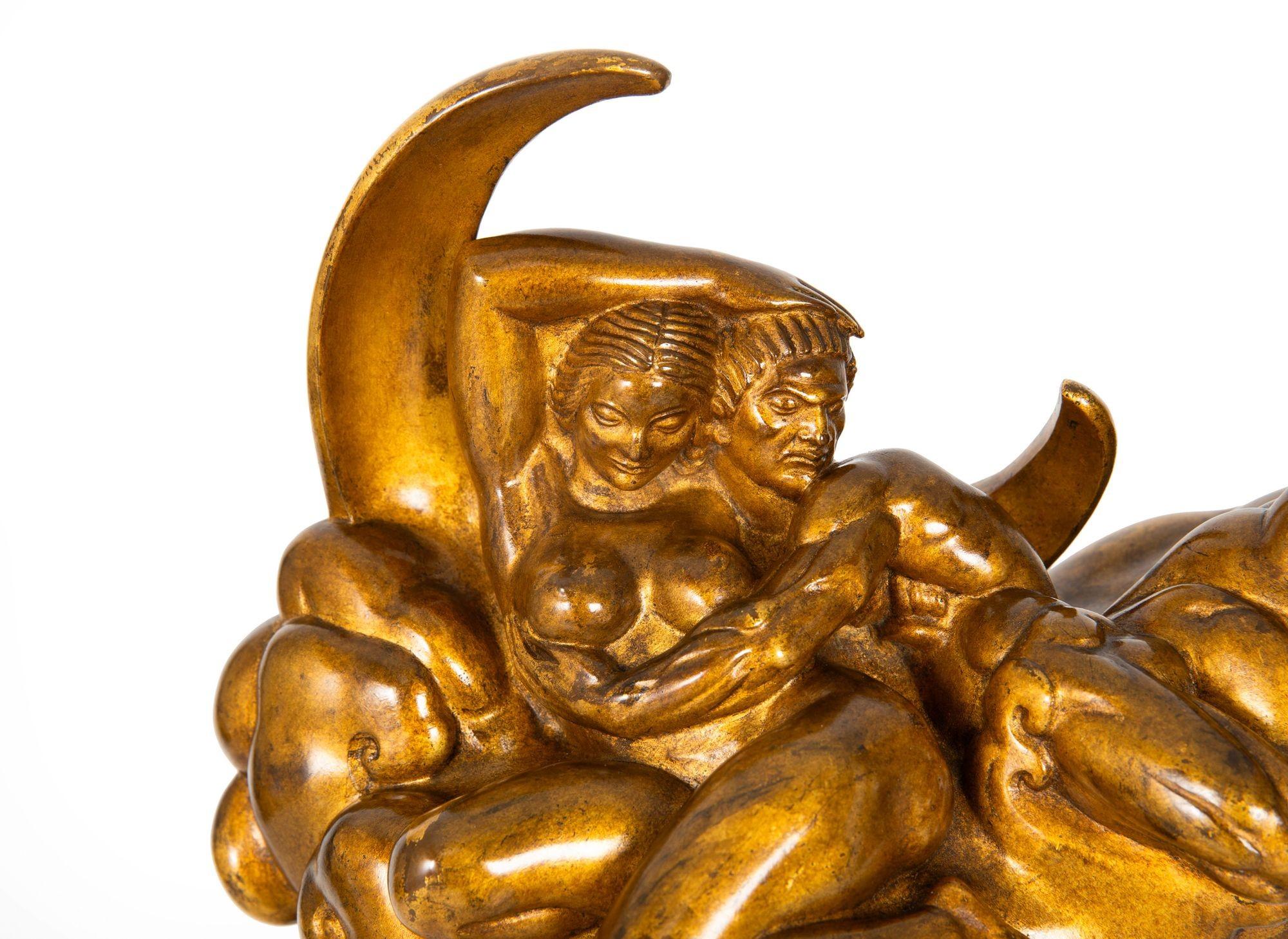 American Art Deco Bronze Sculpture “Honeymoon” Anthony de Francisci 3