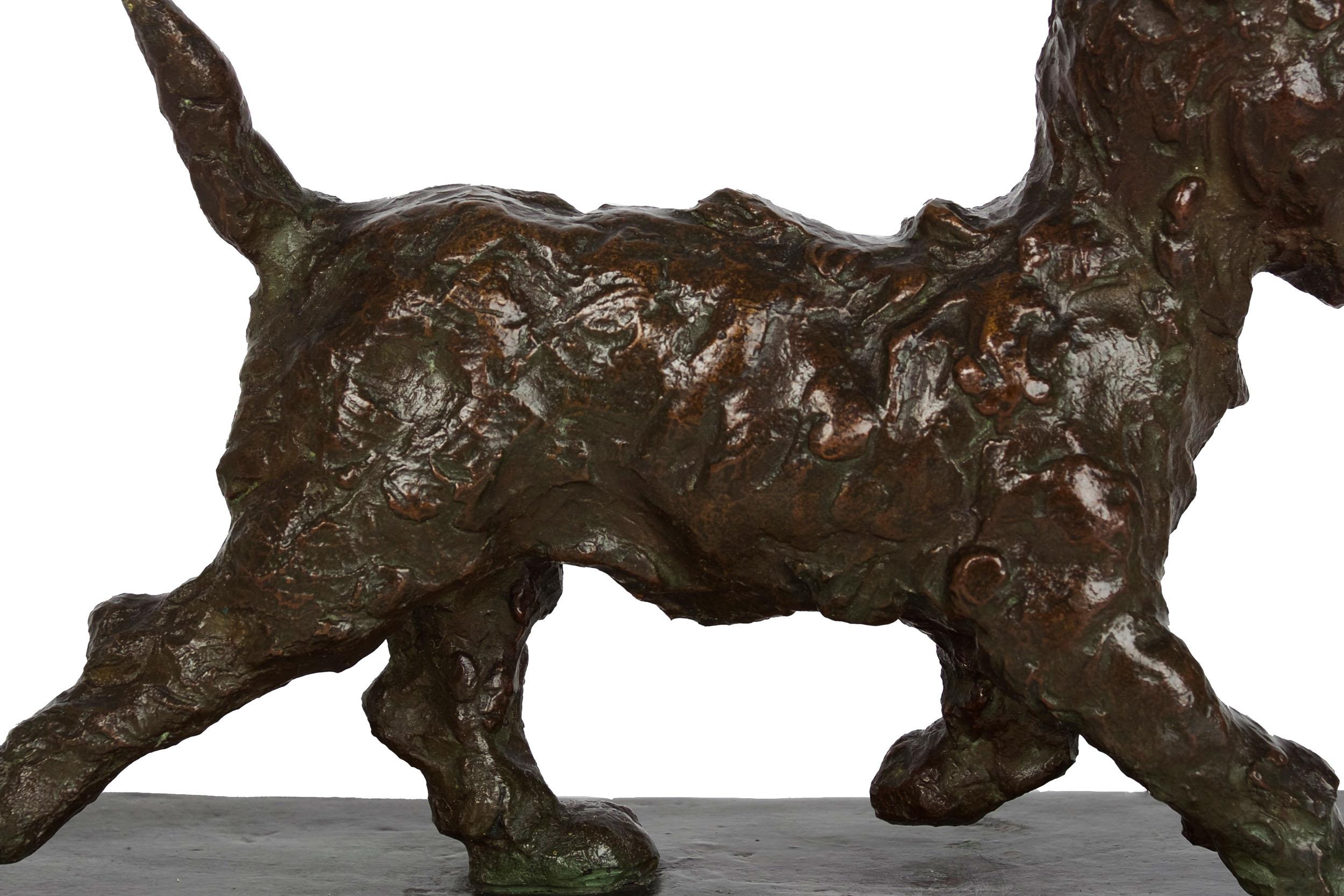 American Art Deco Bronze Sculpture of Running Terrier Dog by Edith B. Parsons 5