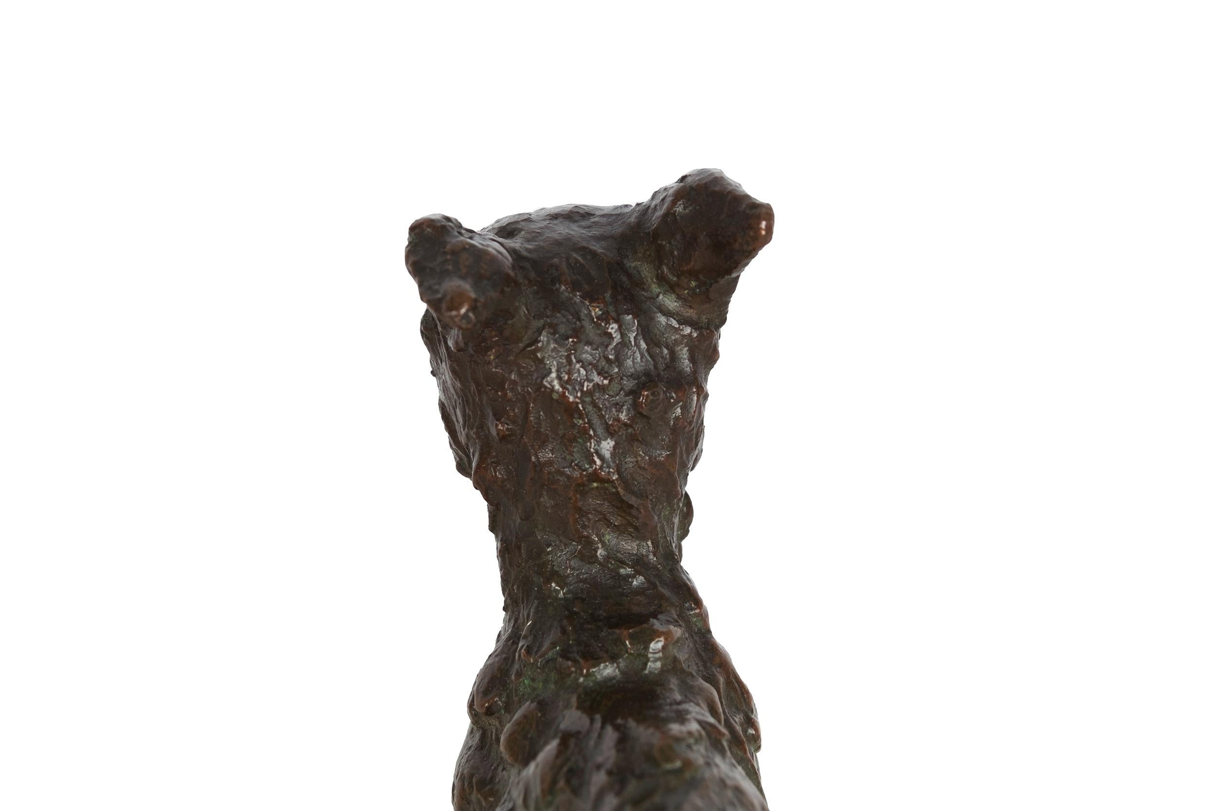 American Art Deco Bronze Sculpture of Running Terrier Dog by Edith B. Parsons 9