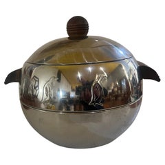 American Art Deco Chrome "Penguin" Ice Bucket by West Bend Manufacturing