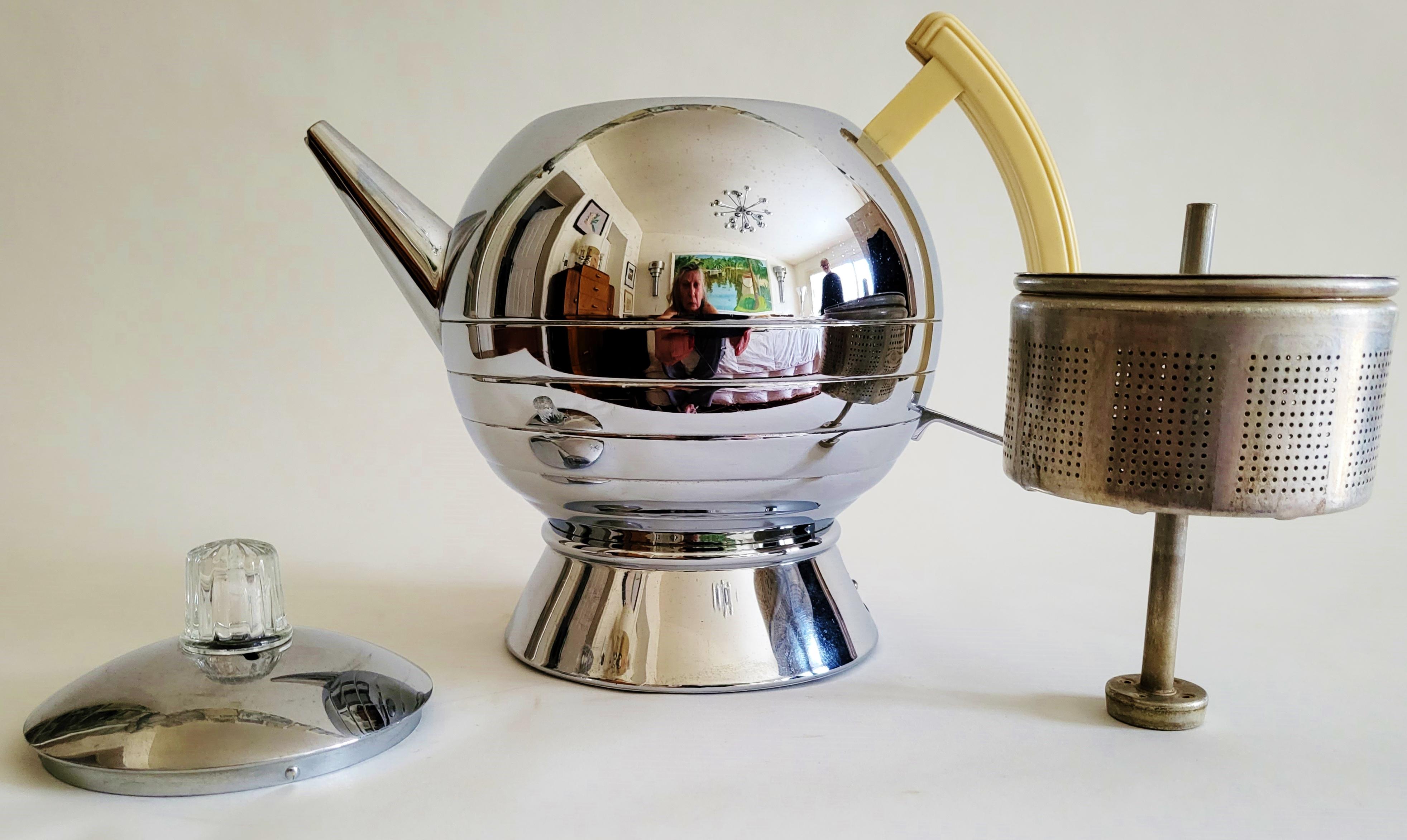 chrome coffee maker