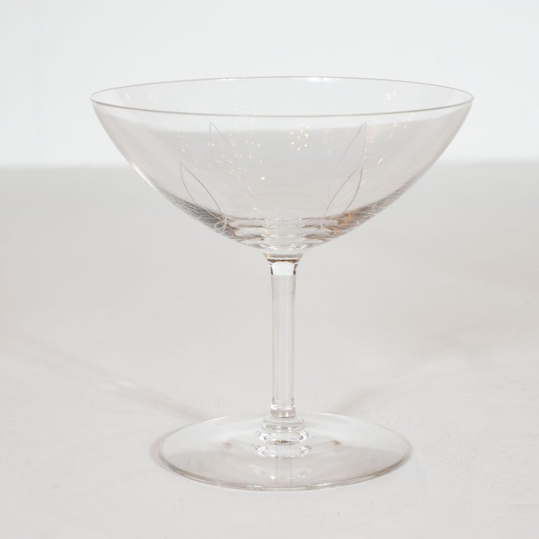 Stunning Art Deco Pattern Etched Glasses image