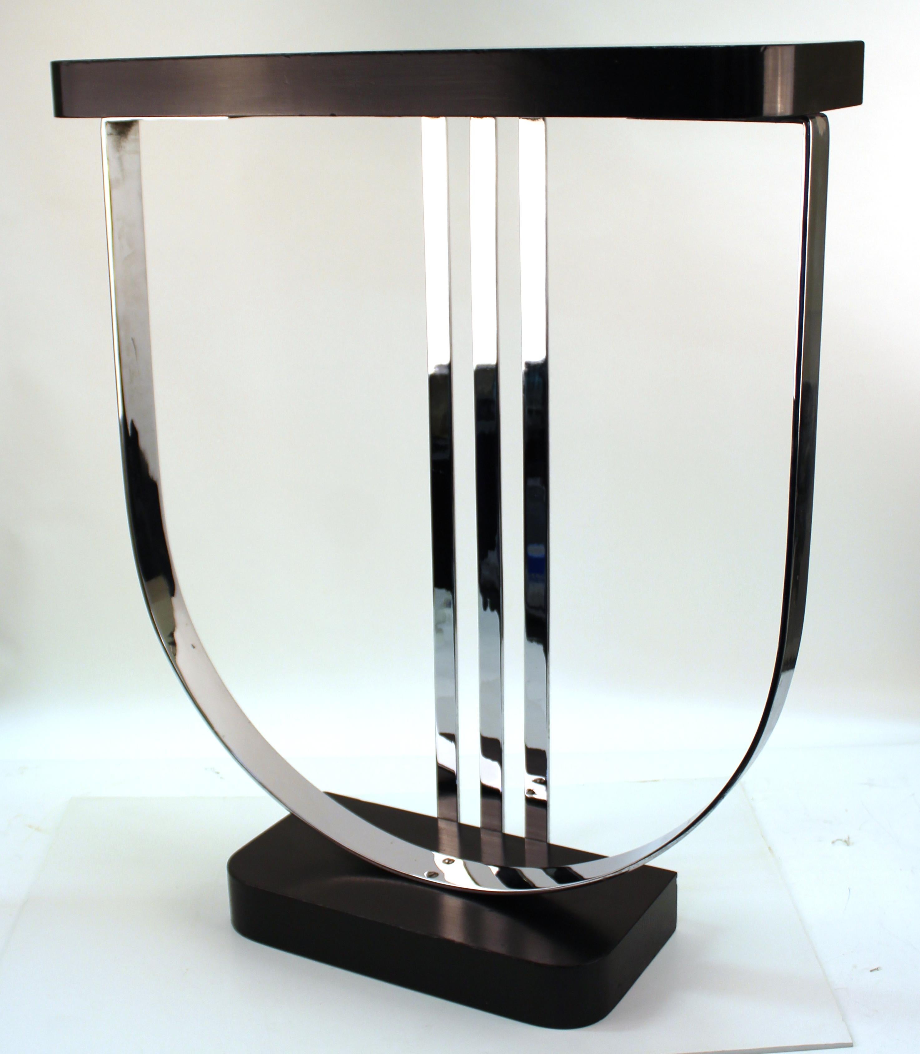 Metal American Art Deco Console Attributed to Donald Deskey