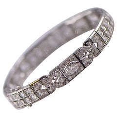 American Art Deco Diamond Platinum Bracelet American Art Deco Diamond Platinum Bracelet