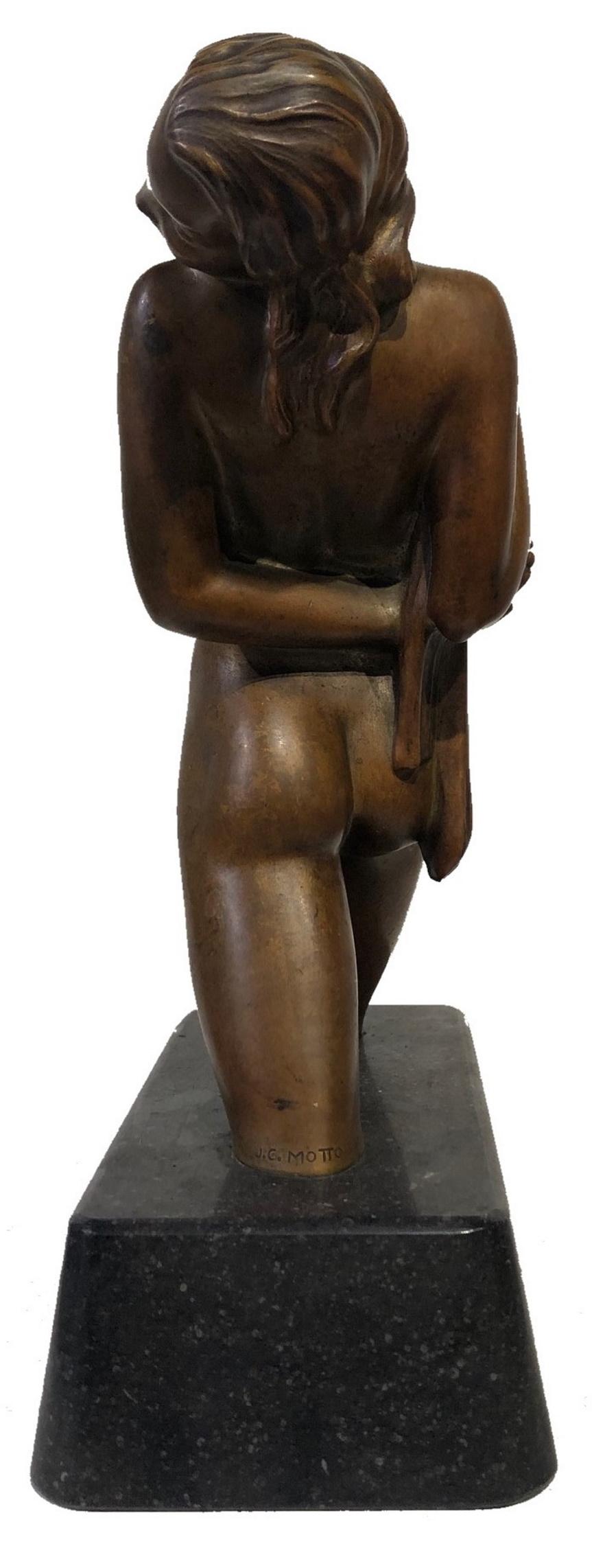Sculpture américaine Art Déco d'une femme nue en bronze par Joseph C. Motto, vers 1920  en vente 2