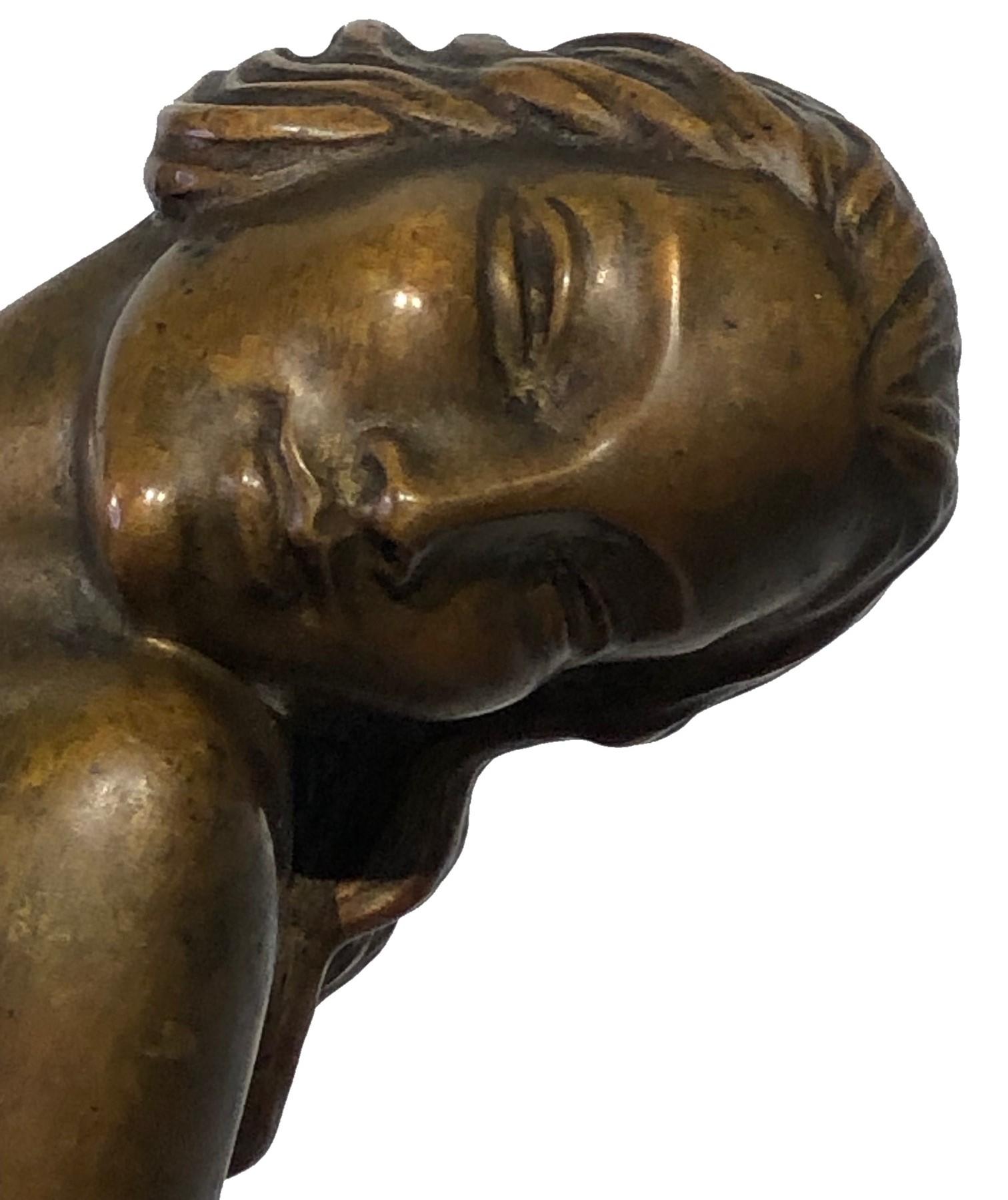 Cast American Art Deco Female Nude Bronze Sculpture by Joseph C. Motto, ca. 1920s  For Sale