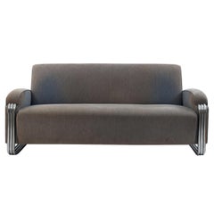 Amerikanisches Art Deco Sofa Grau