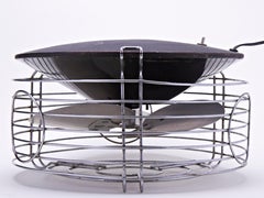American Art Deco/Machine Age Chrome and Enamel Command-Air Lateral Floor Fan