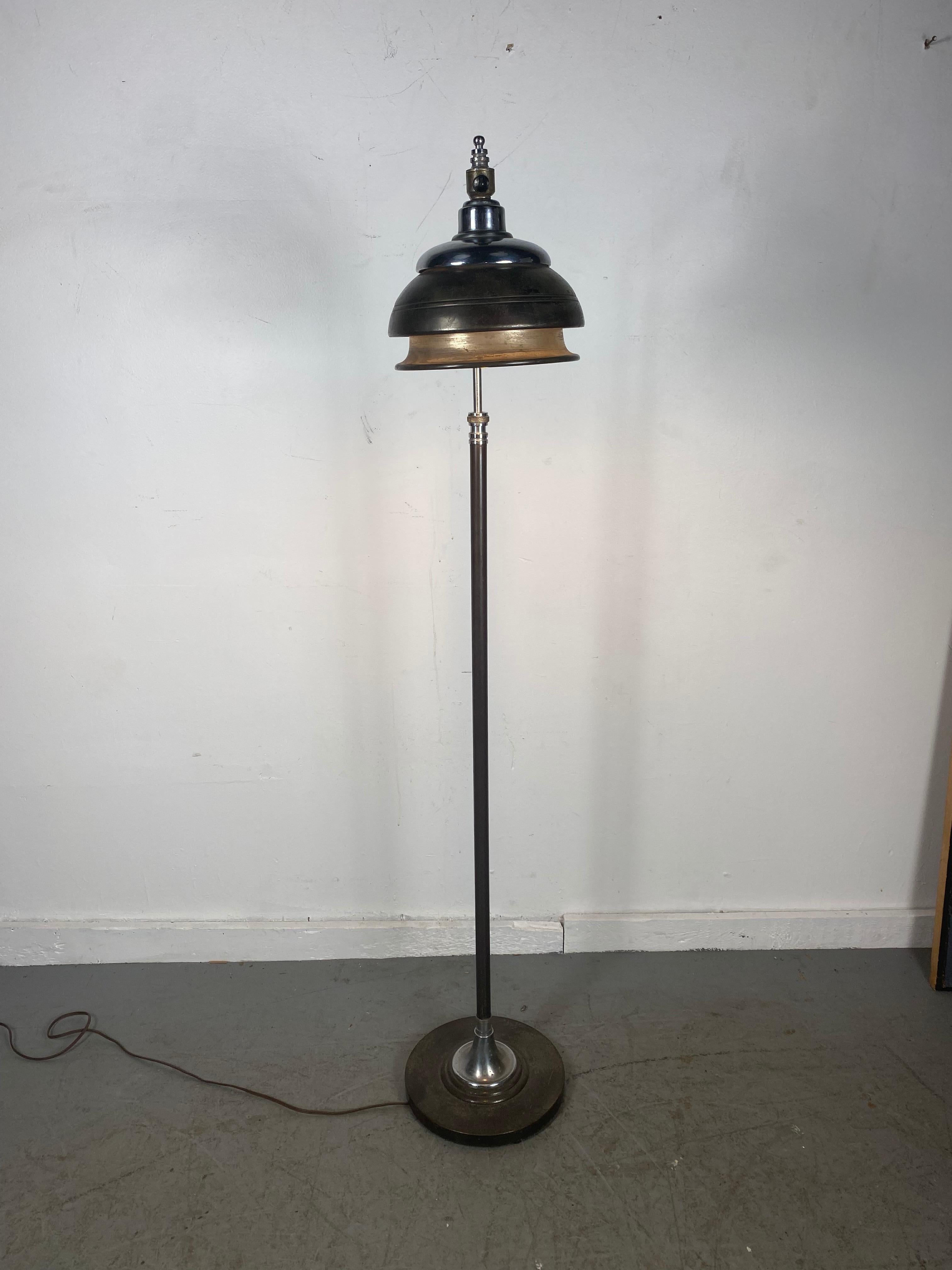 American Art Deco / Machine Age Floor Lamp by Markel Co 2