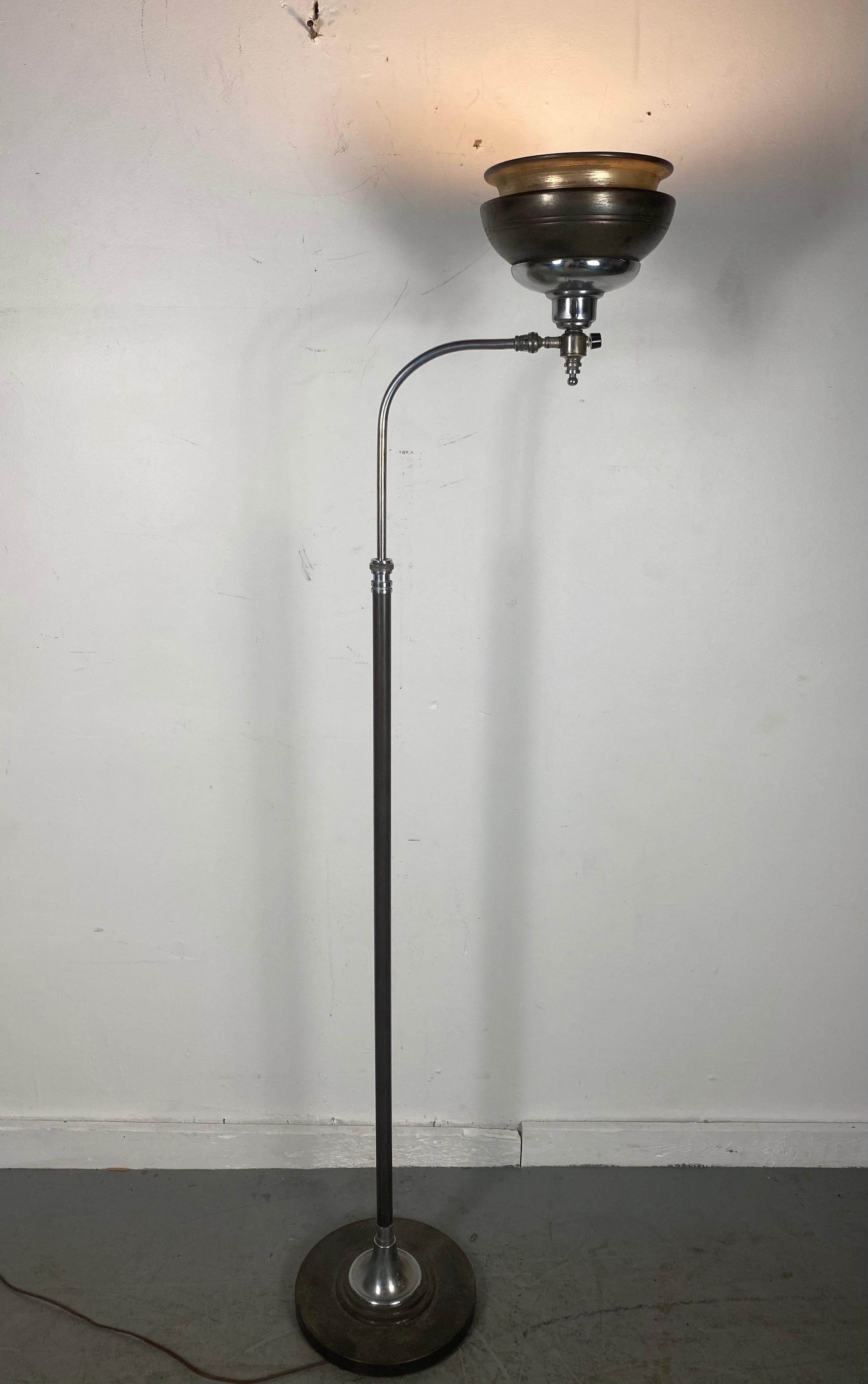 American Art Deco / Machine Age Floor Lamp by Markel Co 3