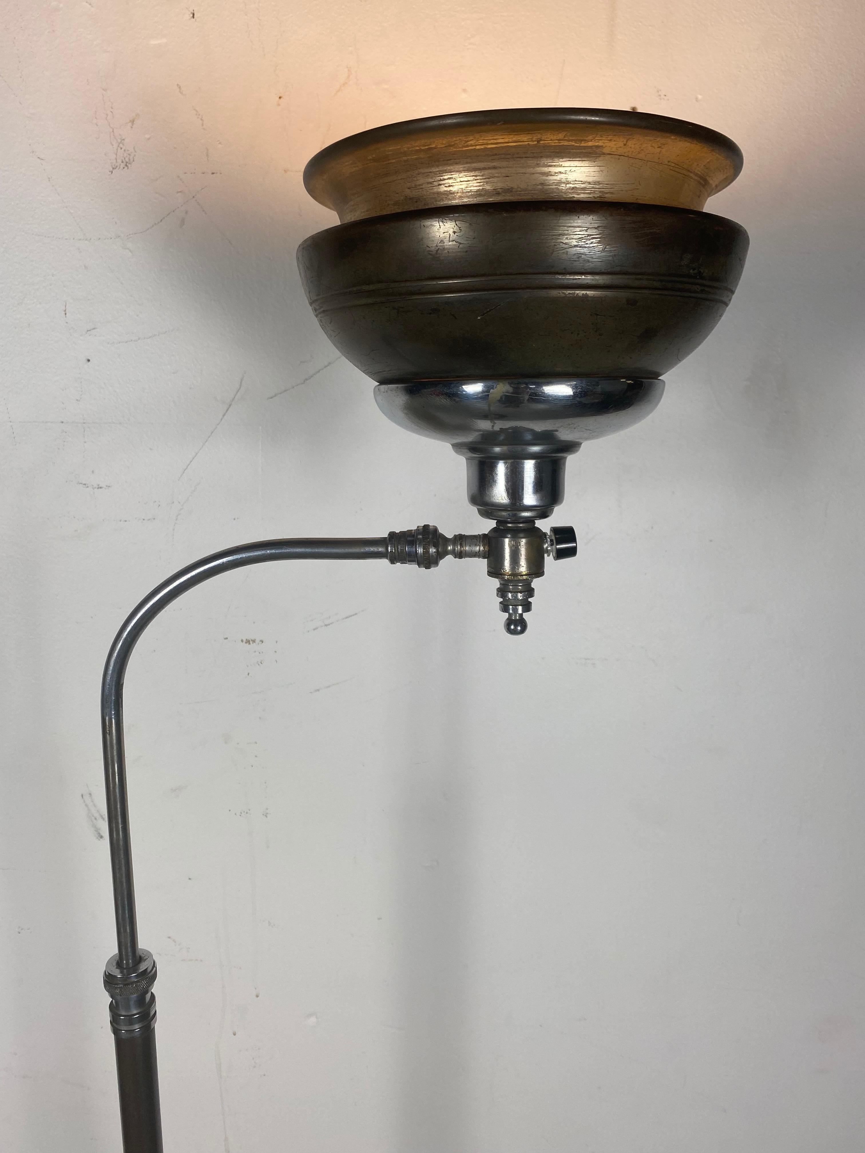 American Art Deco / Machine Age Floor Lamp by Markel Co 4