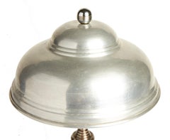 American Art Deco/Machine Age Steel, Aluminum Chrome Trench Art Table Lamp