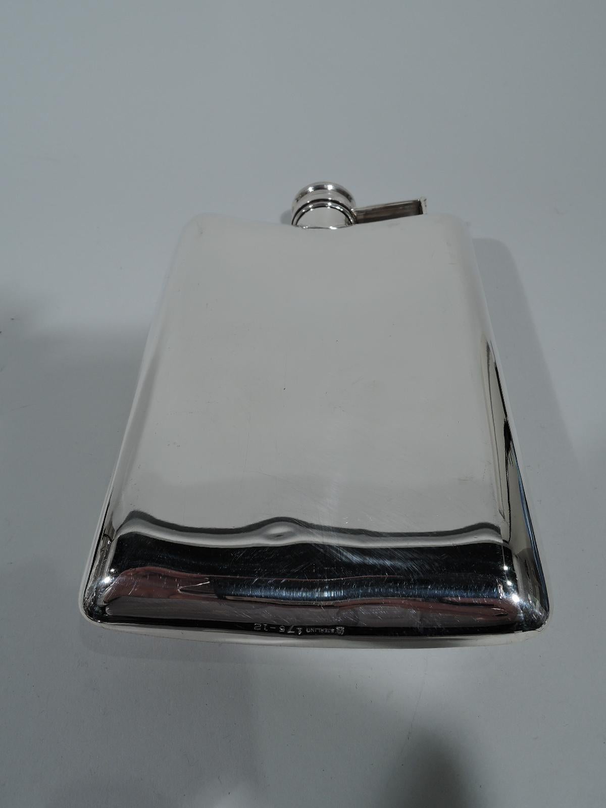 American Art Deco Modern Sterling Silver Flask by International In Excellent Condition In New York, NY