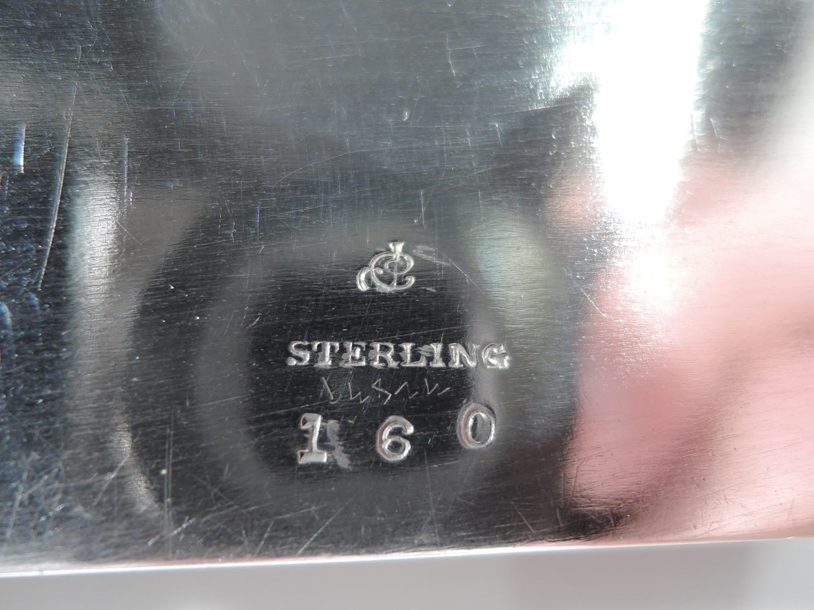 American Art Deco Modern Sterling Silver Jewelry Box by New York Maker 1