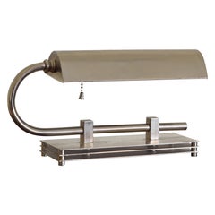Lampe de bureau chromée de la période Art déco américaine, vers 1930-1940