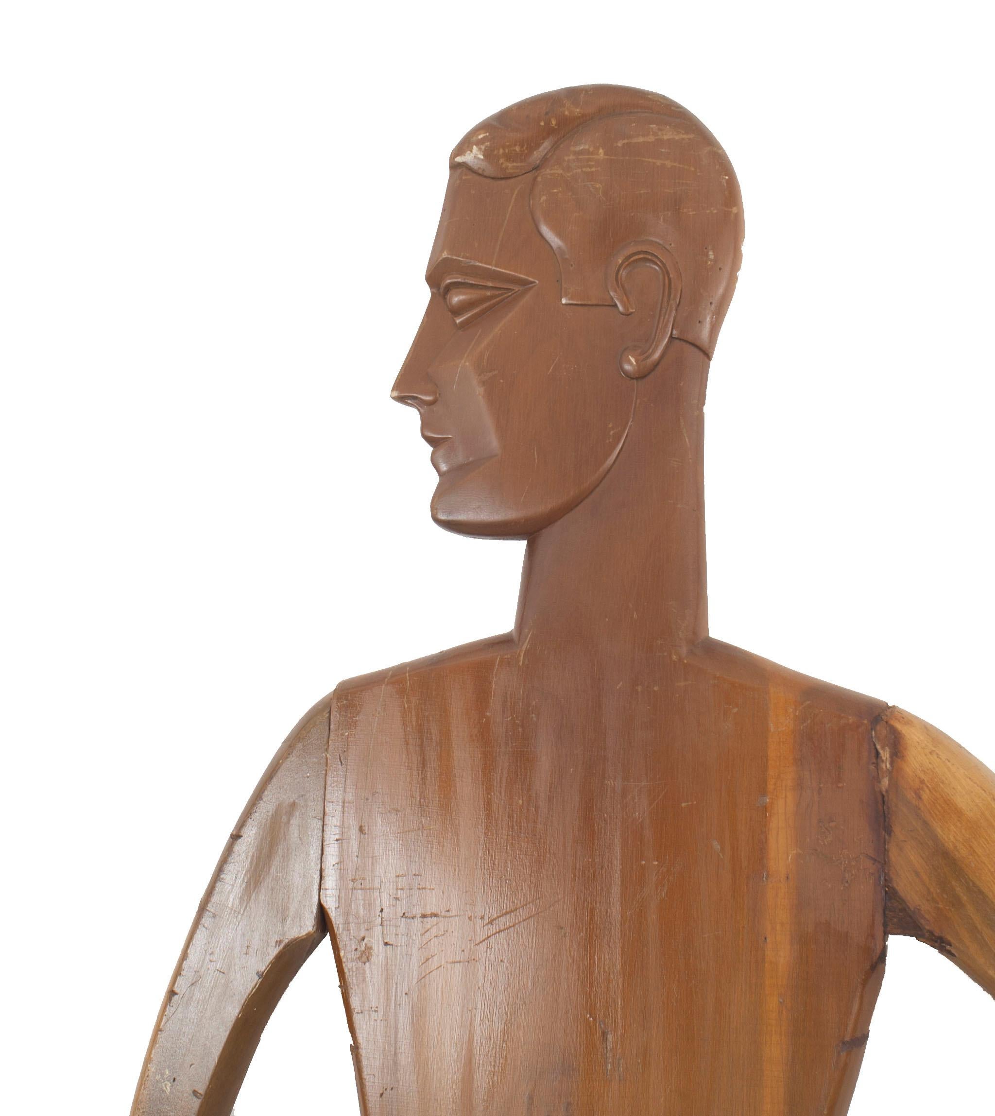 American Art Deco Pine Mannequin Displays In Good Condition For Sale In New York, NY
