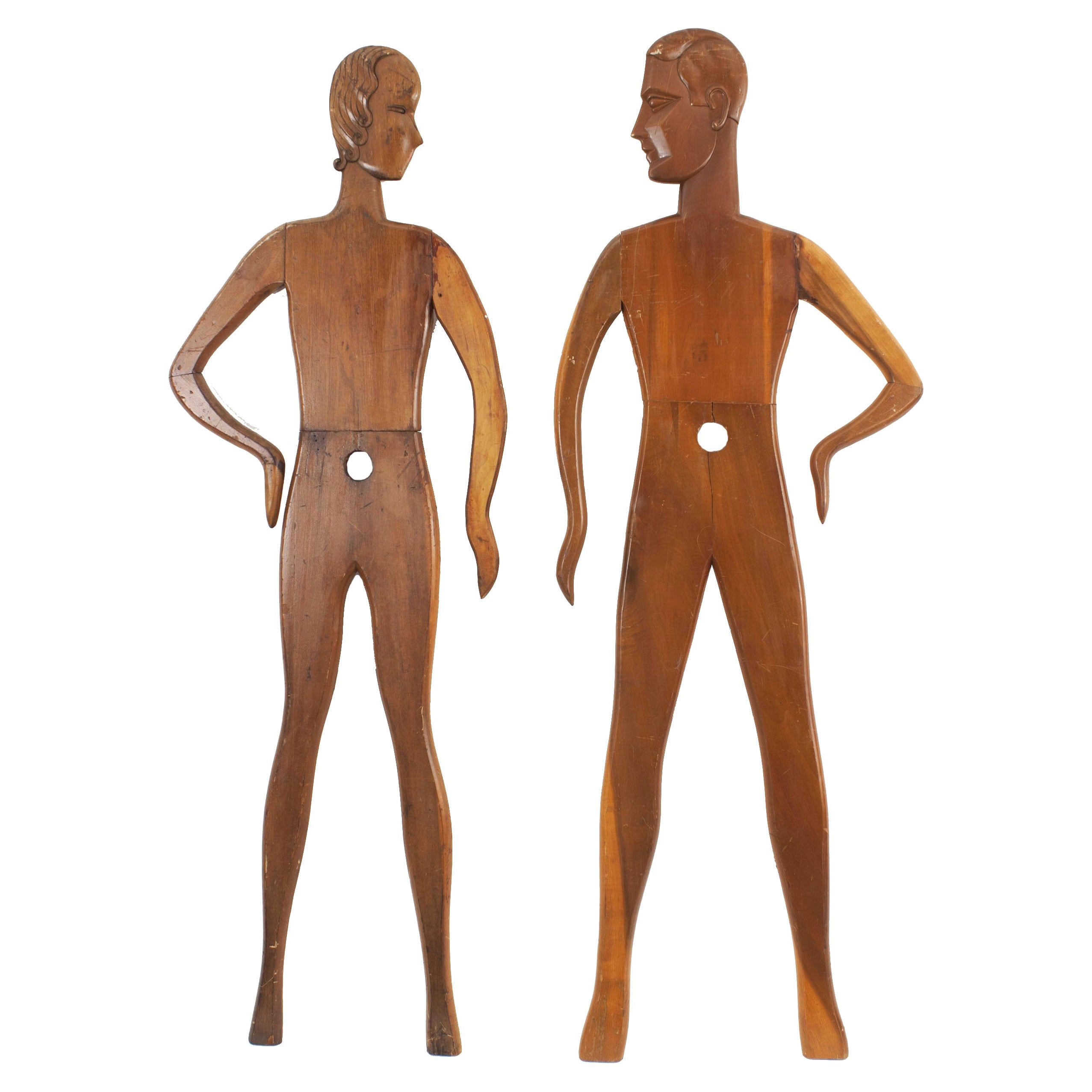 American Art Deco Pine Mannequin Displays