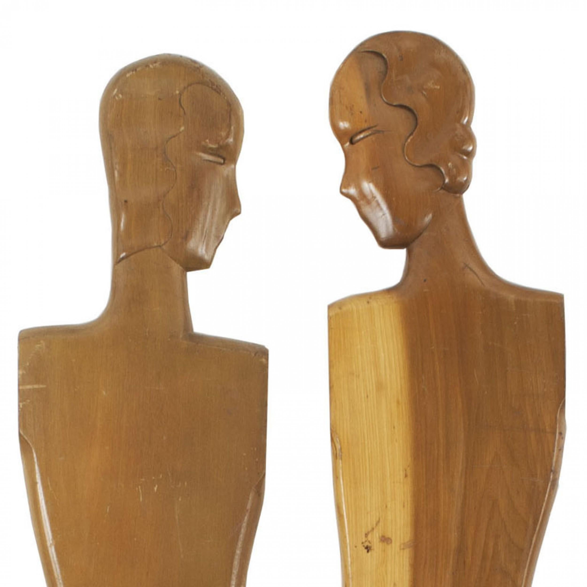 Amerikanische Art Deco Kiefer Schaufensterpuppen (Gebeizt) im Angebot