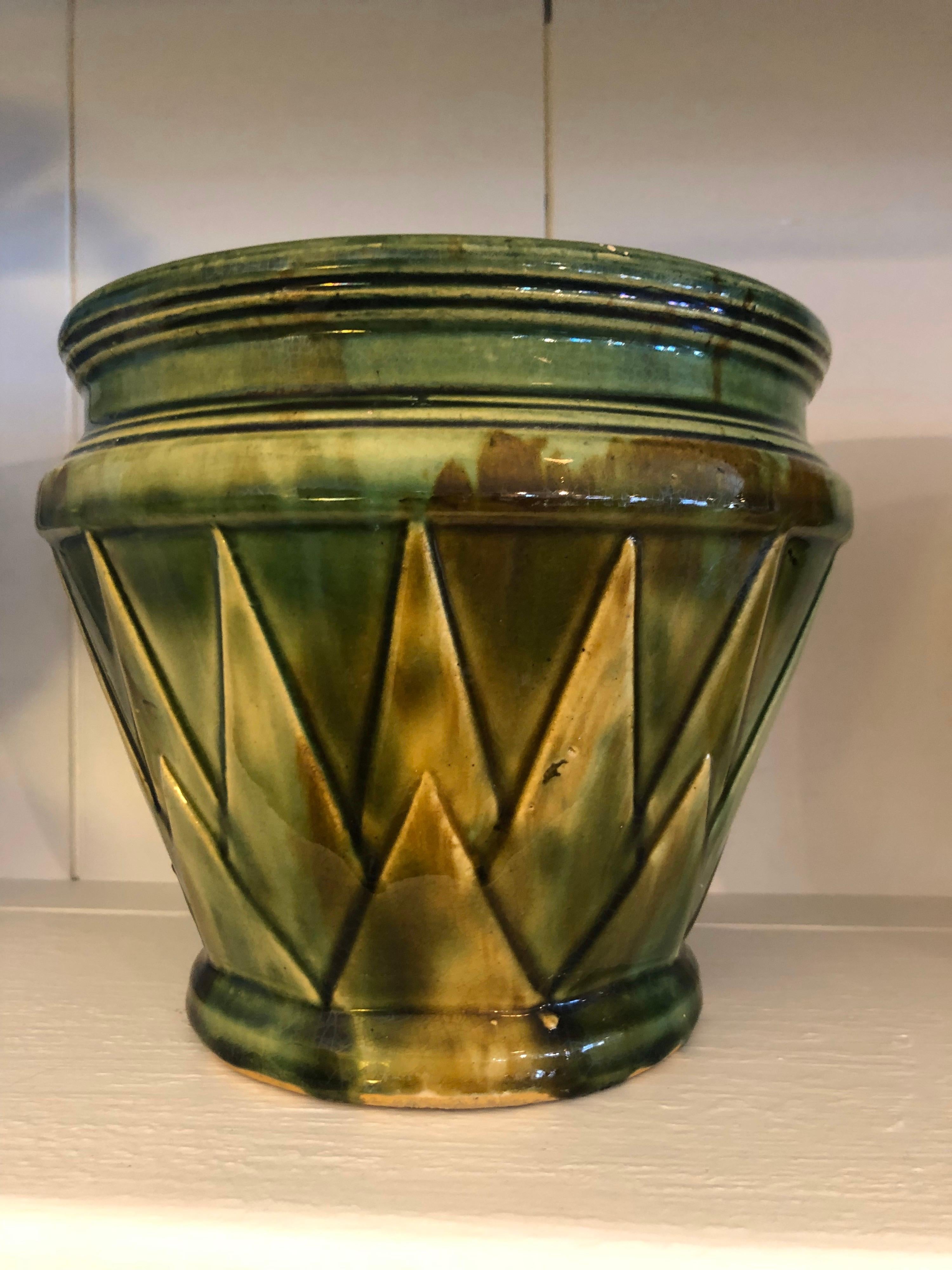 American Art Deco Pottery Vase Pedestal 6