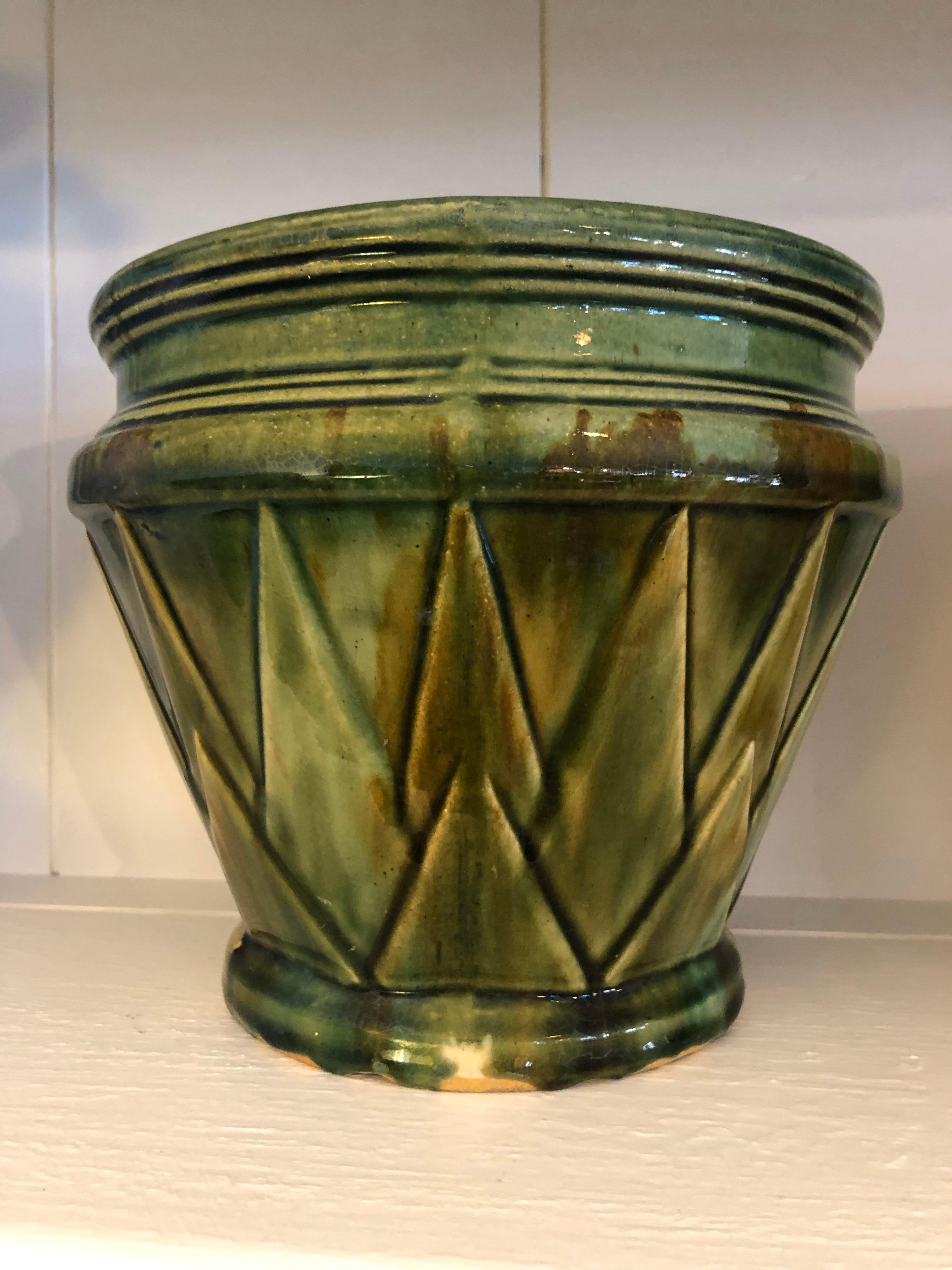 American Art Deco Pottery Vase Pedestal 8