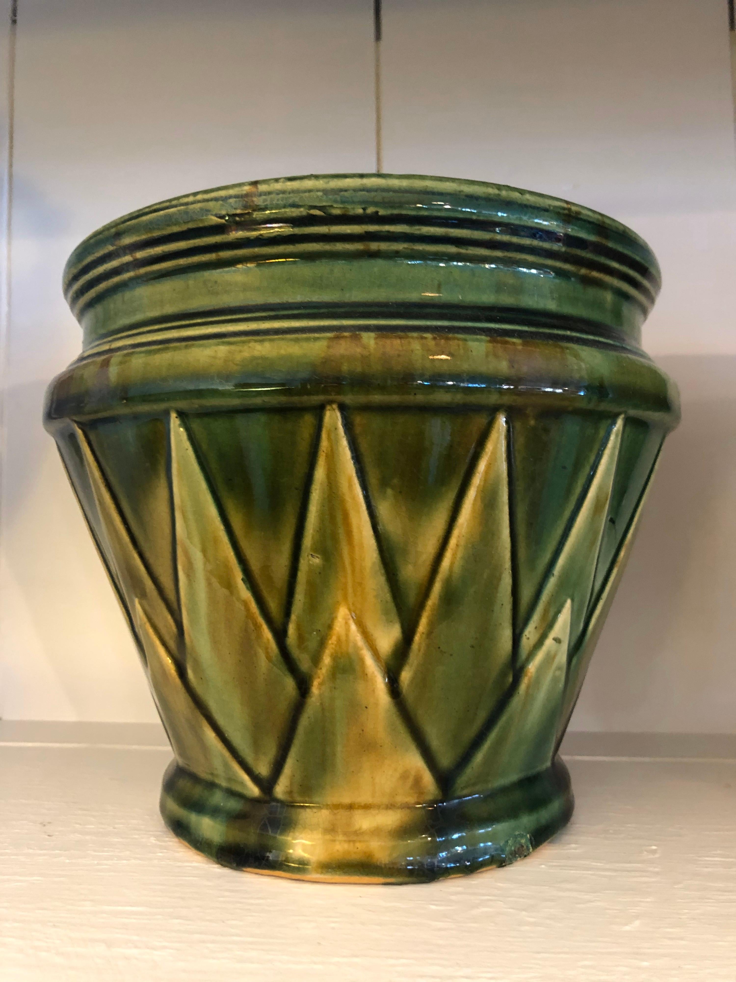 American Art Deco Pottery Vase Pedestal 9