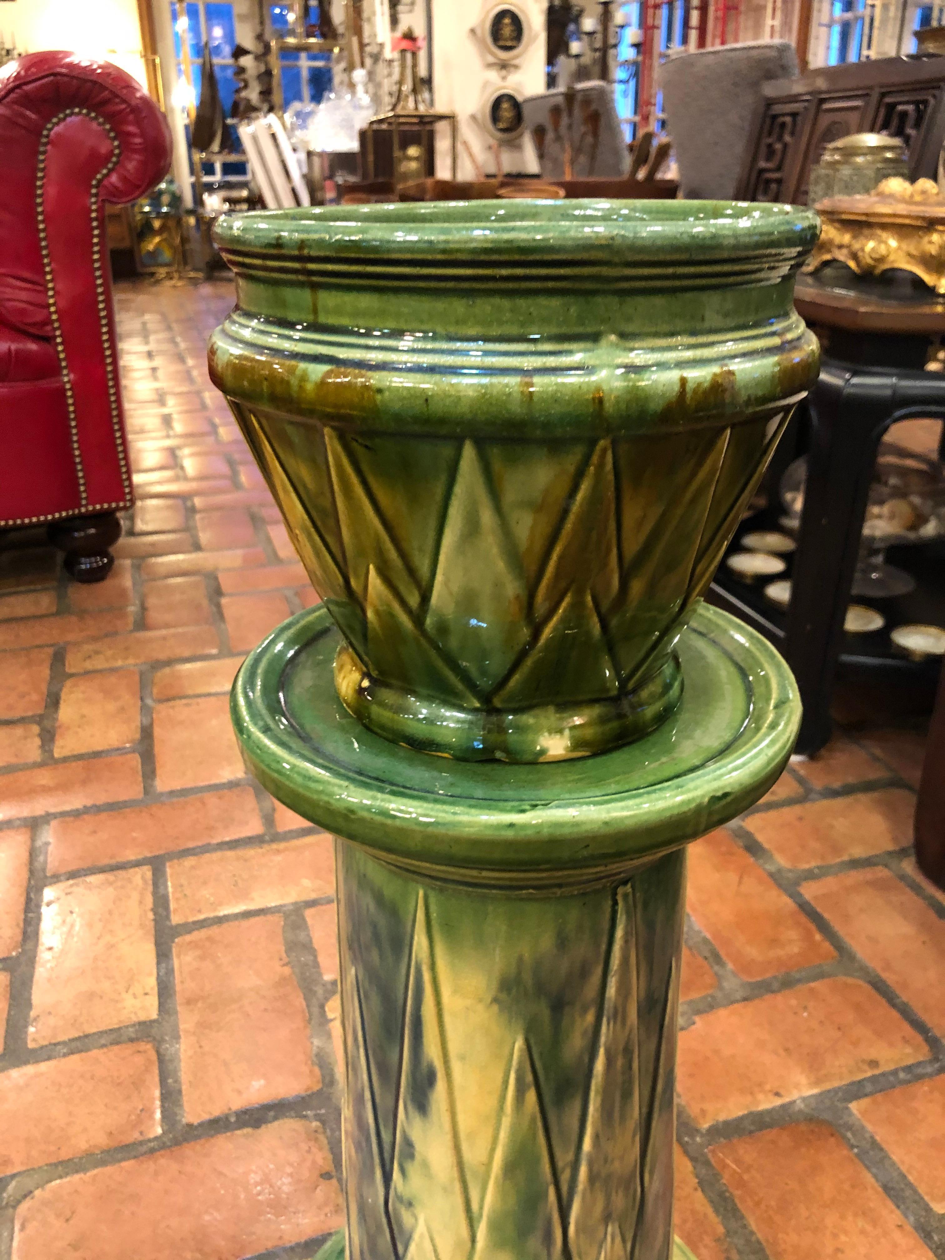 mccoy jardiniere and pedestal