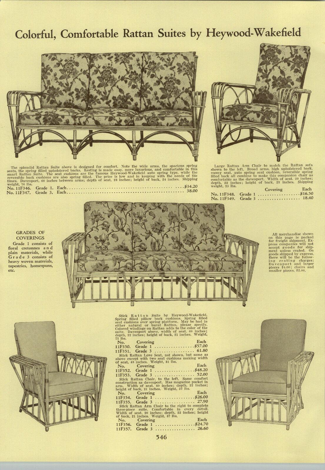 Amerikanisches Rattan-Sofa und Sessel im Art déco-Stil im Angebot 2