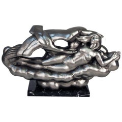 American Art Deco Sculpture by Williams Wheeler "Leda and the Sawn"