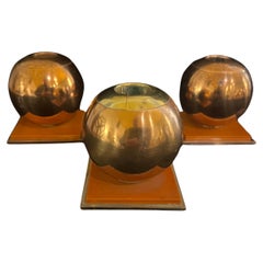 American Art Deco Set of 3 Candle Holders by Russel Wright for Chase