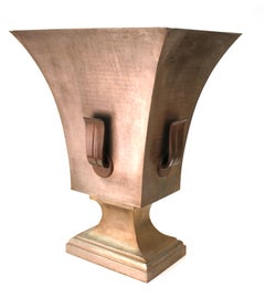 American Art Deco Silvered Monumental Silvered Brass Urn-Shaped Table Base