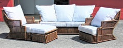 Rare American Art Deco Split Reed Furniture Set