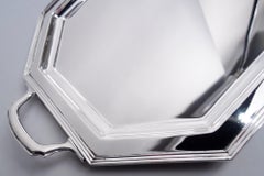American Art Deco Sterling Silver Bar Tray