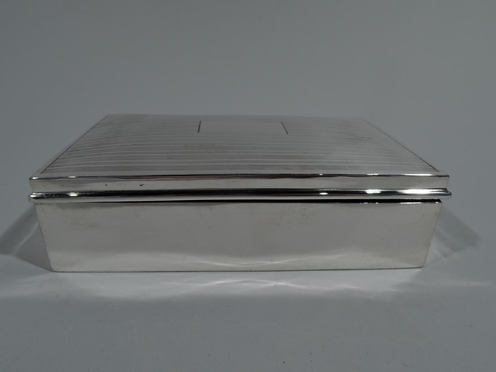 American Art Deco Sterling Silver Keepsake Jewelry Box In Good Condition In New York, NY