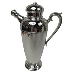American Art Deco Sterling Silver Party-Size Cocktail Shaker