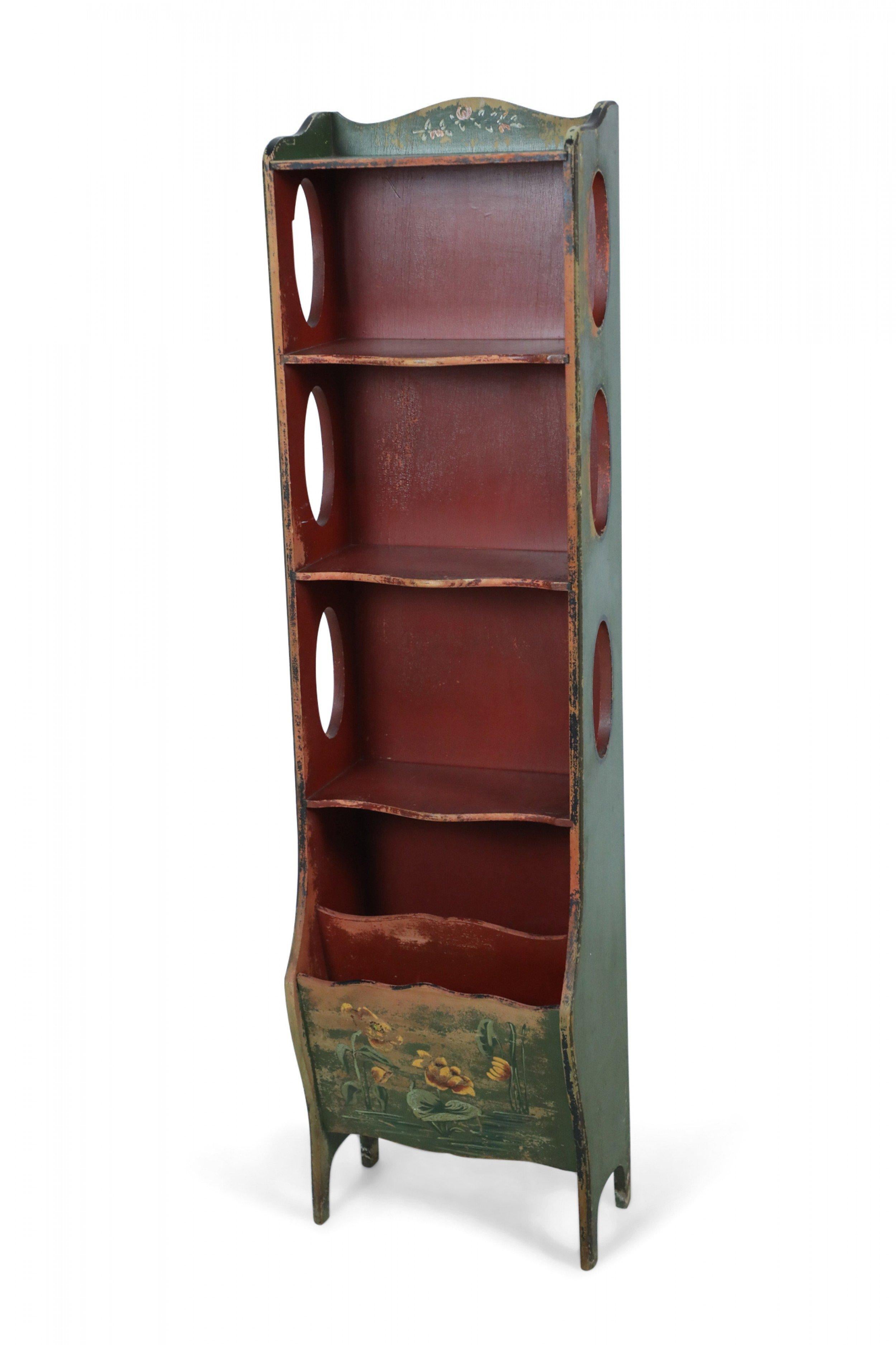 American Art Deco Style Painted Bookcase 8