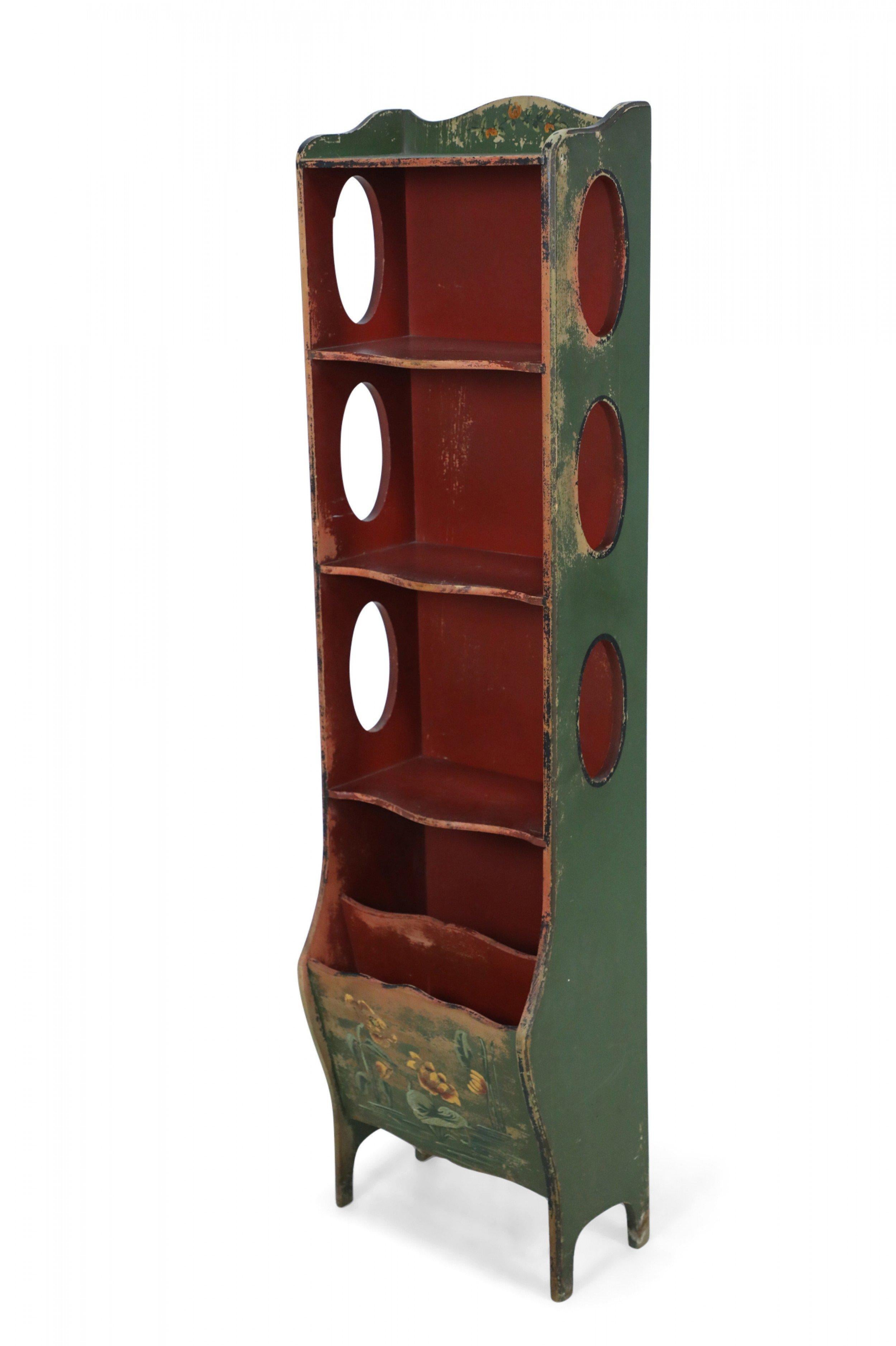 American Art Deco Style Painted Bookcase 2
