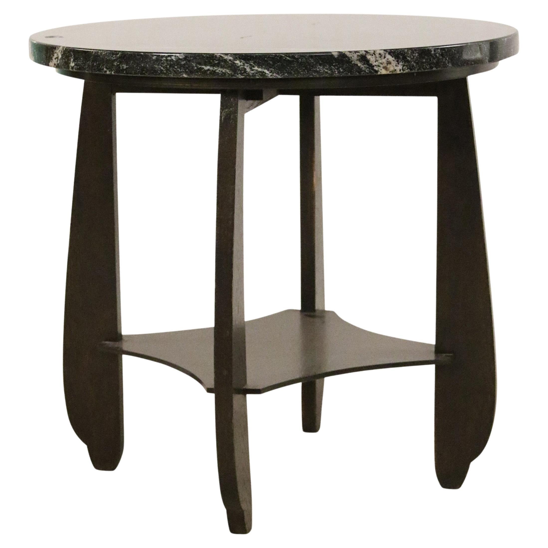 Swedish Art Deco Round Pedestal End Table For Sale at 1stDibs