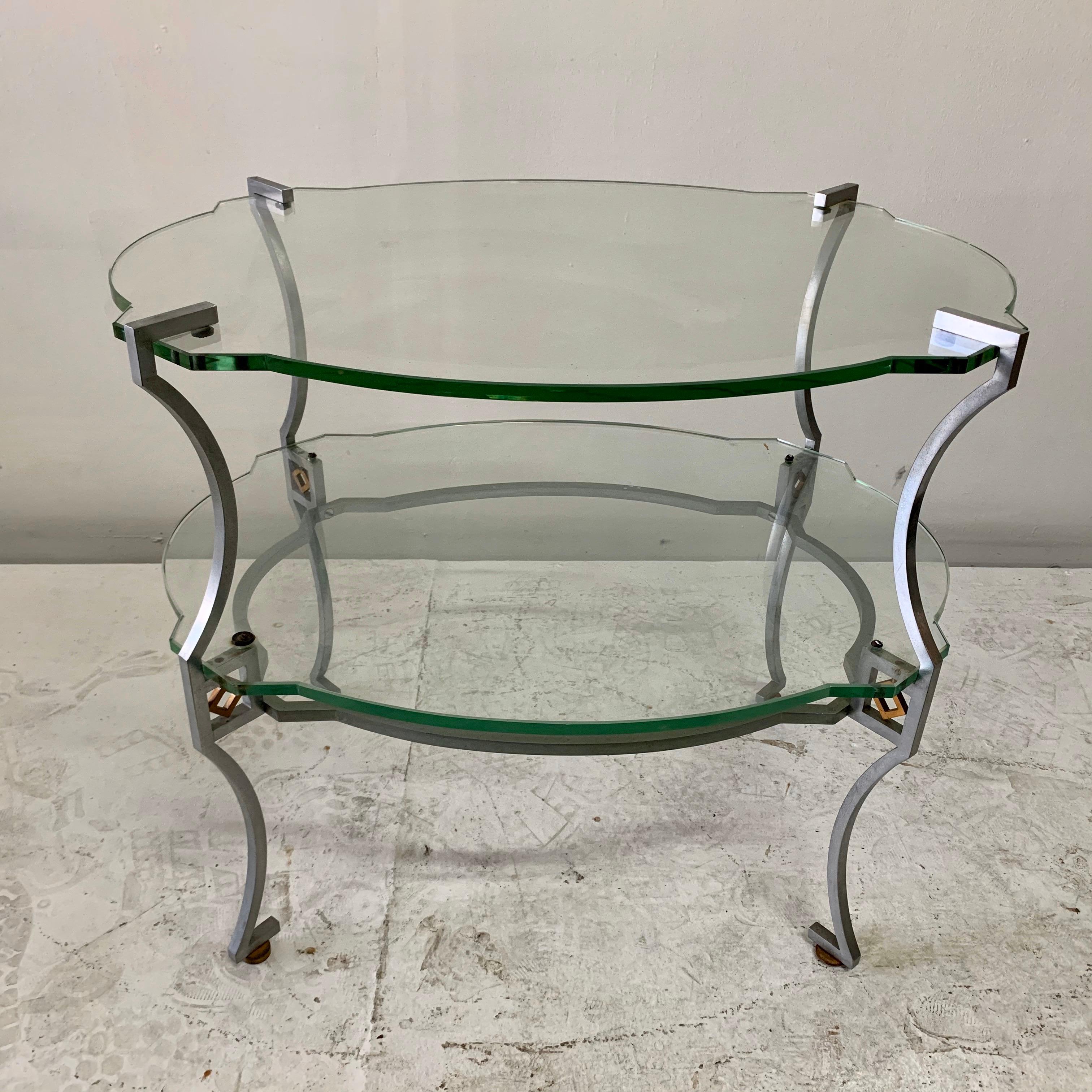 American Art Deco Two-Tier Sidetable For Sale 5