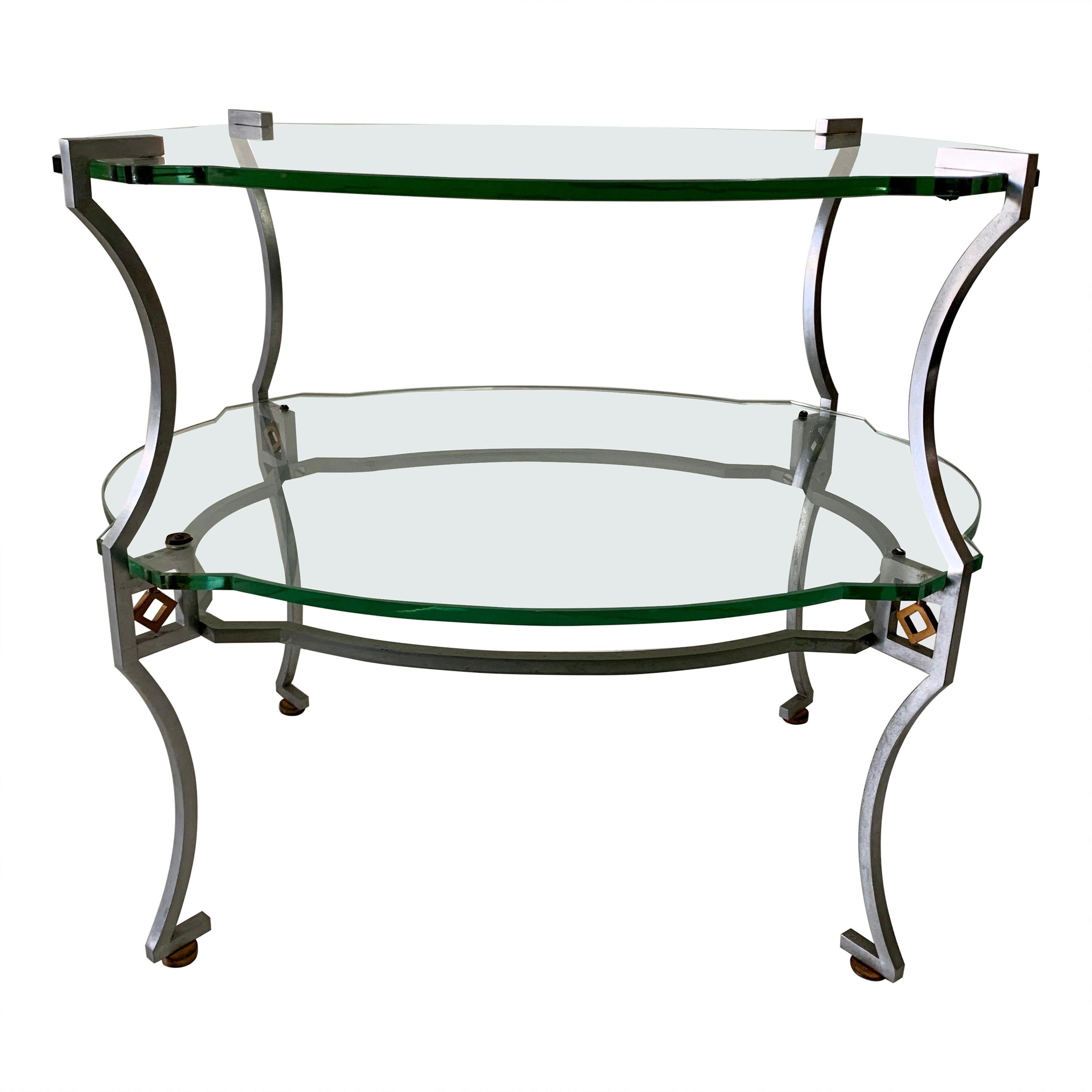 American Art Deco Two-Tier Sidetable For Sale