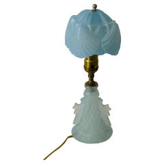 Lampe Art Déco américaine en verre vaseline