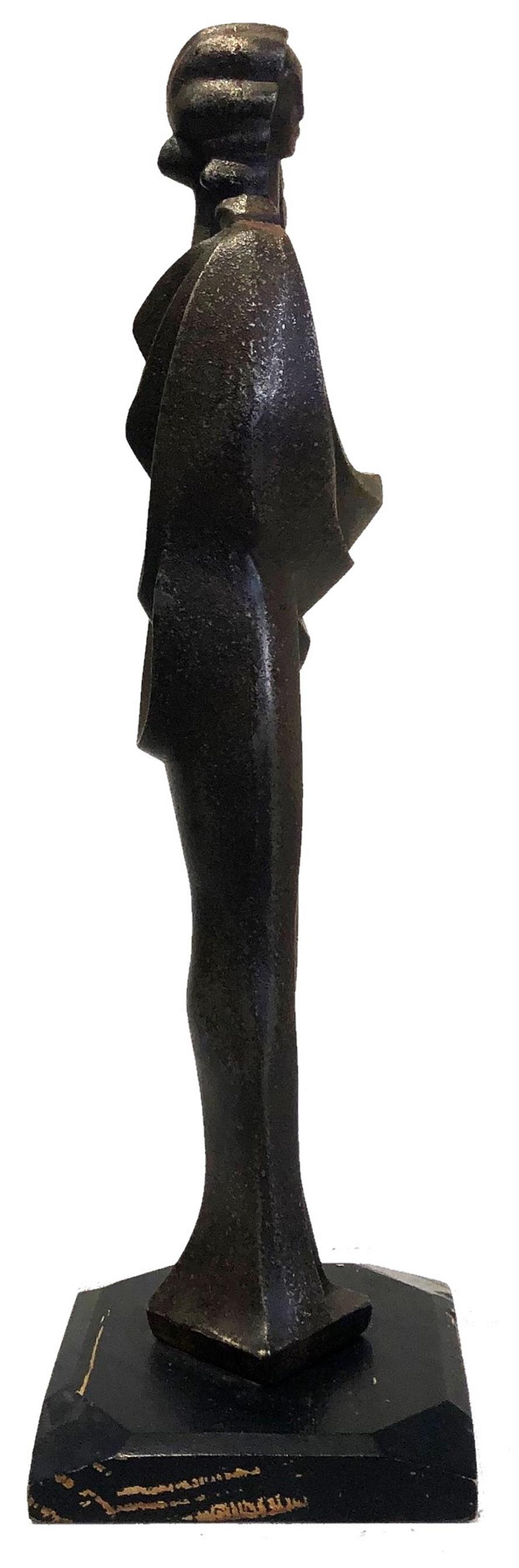 American Art Deco Wrought Iron Sculpture of Nude Female, ca. 1920’s  For Sale 5